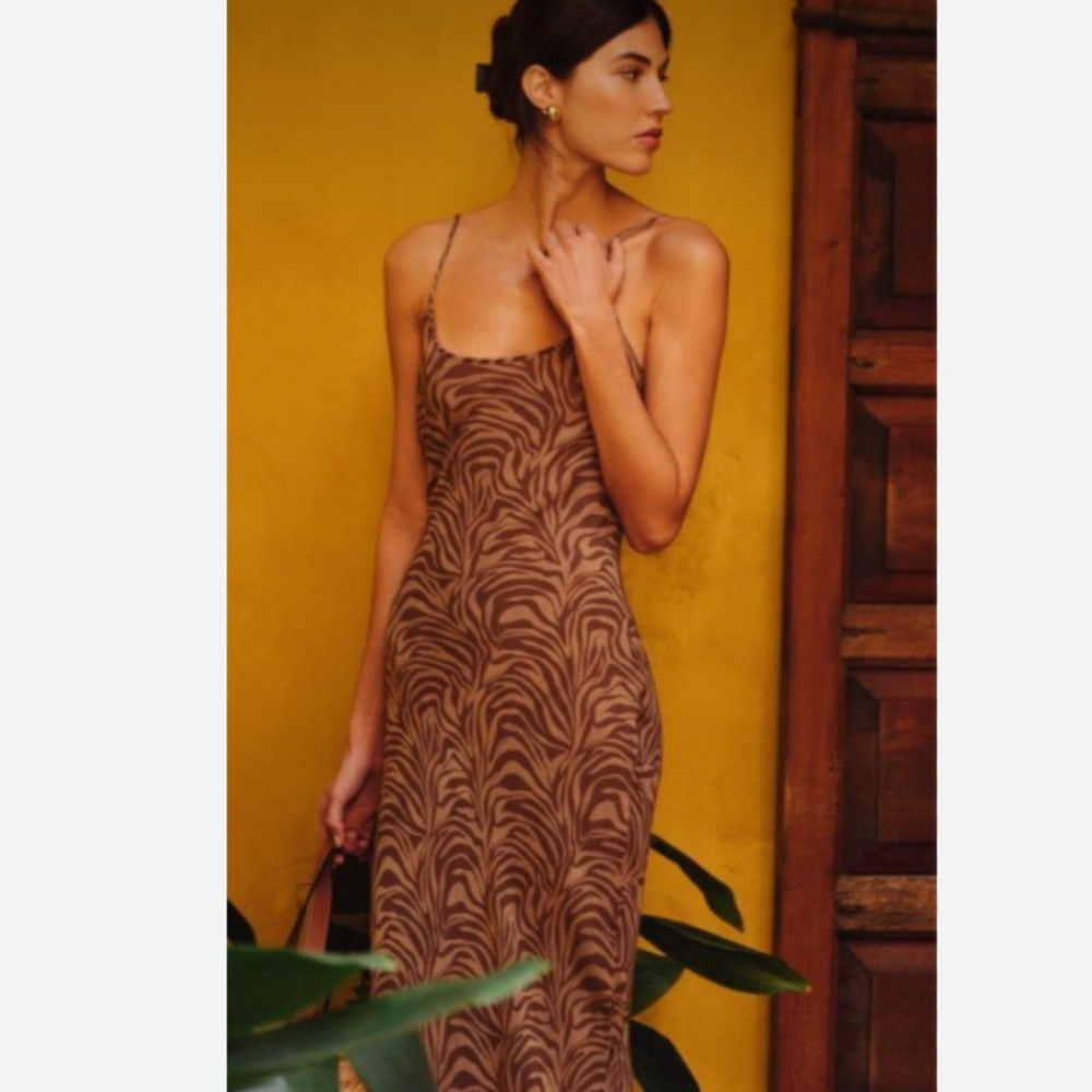 Posse Yves Animal-Print Sheer Dress - Small